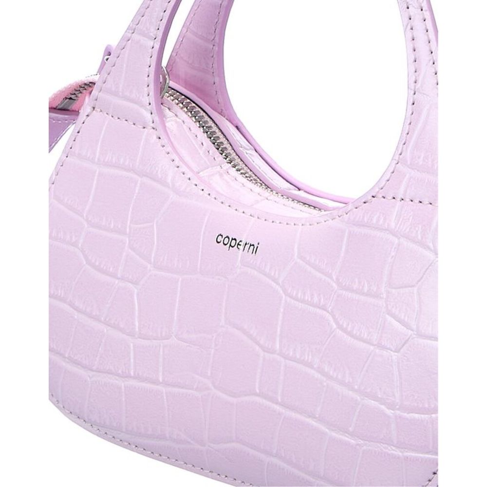 Coperni Swipe Micro Croc-Embossed Leather Crossbody, Pink - Picture 3 of 4